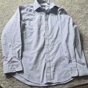 Van Heusen Blue and White Checkered Dress Shirt